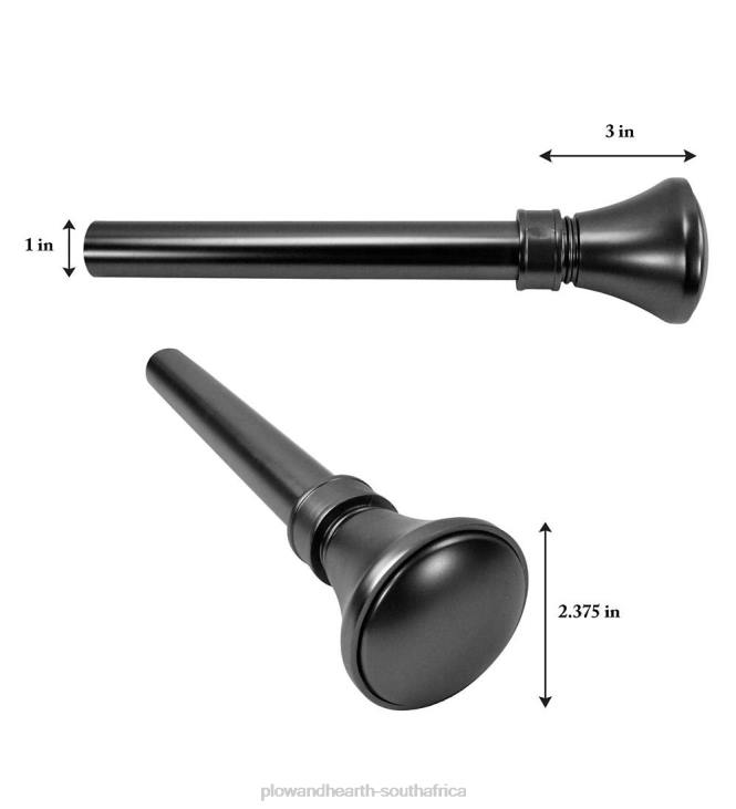 Houseware Plow & Hearth Lexington Adjustable Curtain Rod Collection with Flare Finial NFLB2631