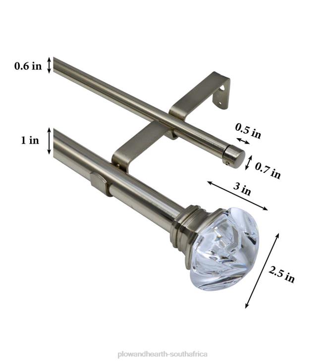 Houseware Plow & Hearth Regal Double Curtain Rod Set NFLB2644