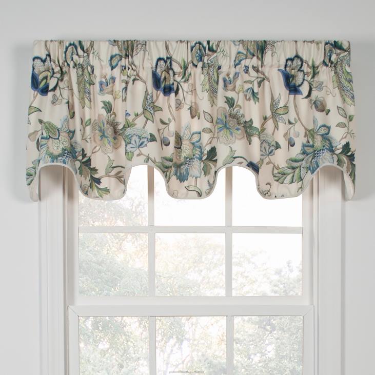 Houseware Plow & Hearth Brissac Jacobean Floral Print Window Valances NFLB2619