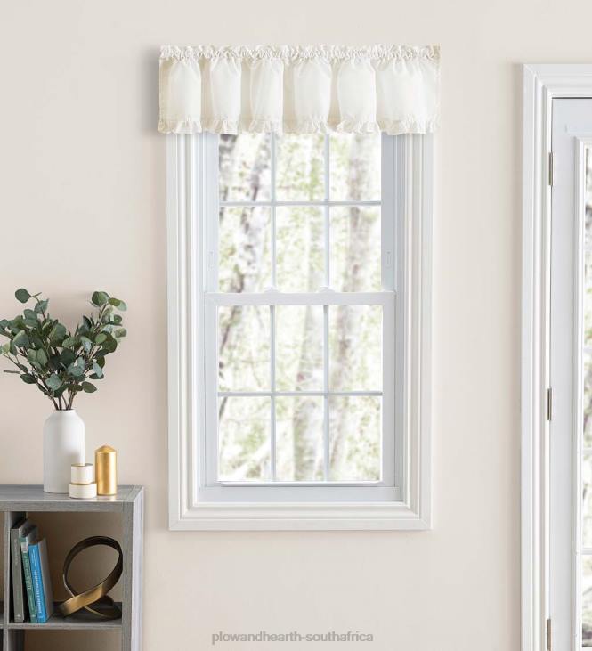 Houseware Plow & Hearth Classic Narrow Ruffle Valance, 74 W x 12 L - White NFLB2625