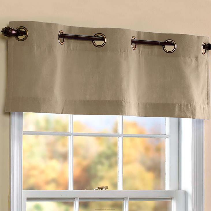 Houseware Plow & Hearth Homespun Grommet-Top Curtain Valance, 40 W x 14 L - Harvest NFLB3201