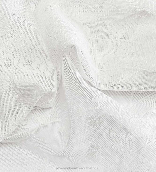 Houseware Plow & Hearth Isabella Lace Tailored Valance, 52 W x 14 L - White NFLB2626