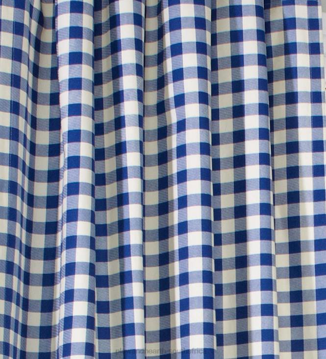 Houseware Plow & Hearth Thermalogic Check Tab-Top Valance Curtain, 15 L x 40 W - Blue NFLB3258