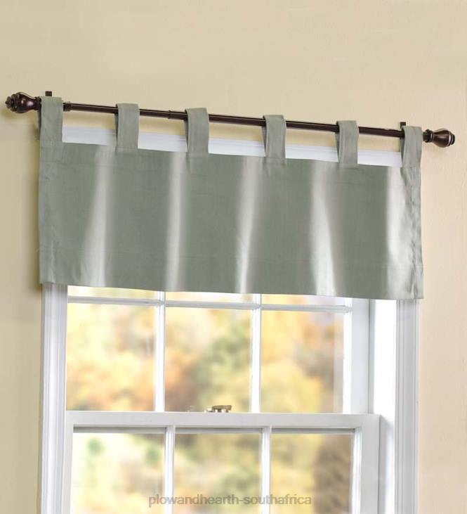 Houseware Plow & Hearth Thermalogic Energy Efficient Solid Tab-Top Valance, 40 x 15 L - Khaki NFLB3143
