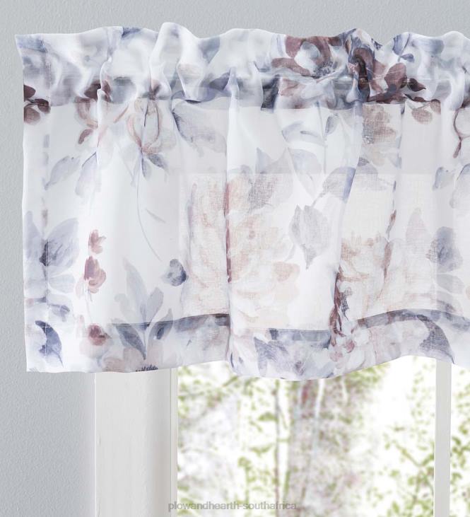 Houseware Plow & Hearth Whimsical Sheer Rod Pocket Valance, 54 W x 13 L - Blue NFLB2628