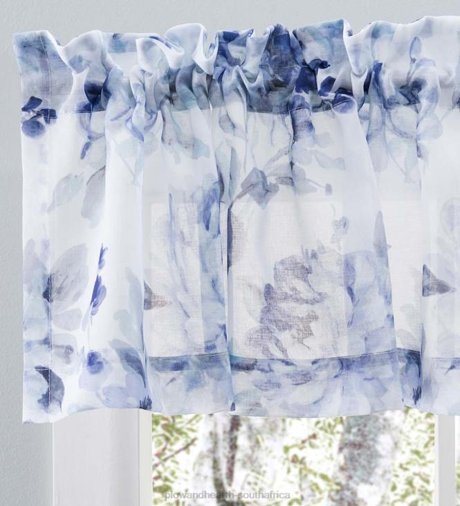 Houseware Plow & Hearth Whimsical Sheer Rod Pocket Valance, 54 W x 13 L - Blue NFLB2628