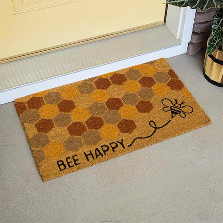 Rugs & Mats Plow & Hearth Bee Happy Coir Mat NFLB1936