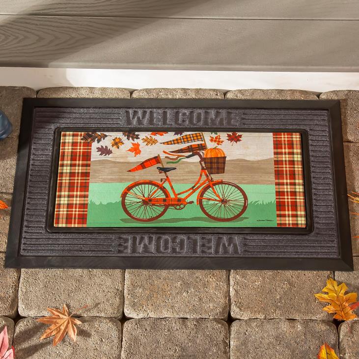 Rugs & Mats Plow & Hearth Fall Bicycle Sassafras Switch Mat NFLB1960
