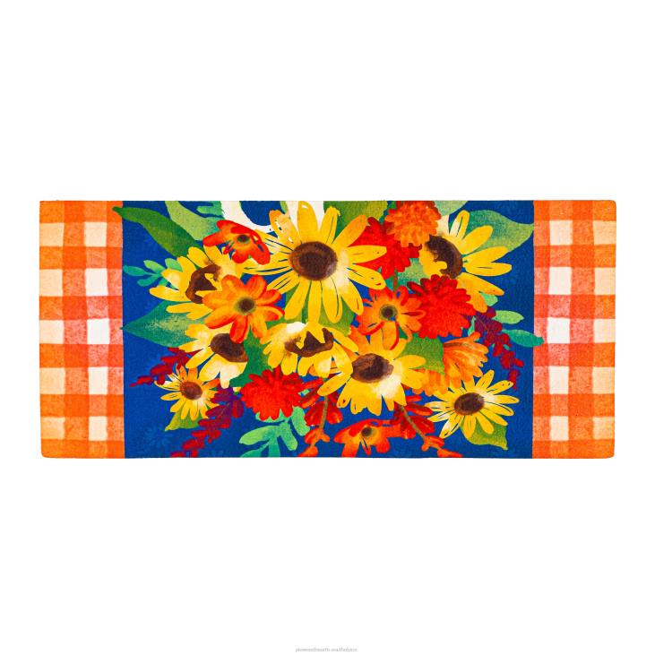 Rugs & Mats Plow & Hearth Fall Floral Bouquet Sassafras Switch Mat NFLB1963