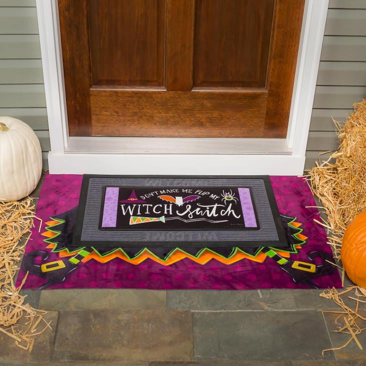 Rugs & Mats Plow & Hearth Halloween Witch Layering Mat NFLB1945