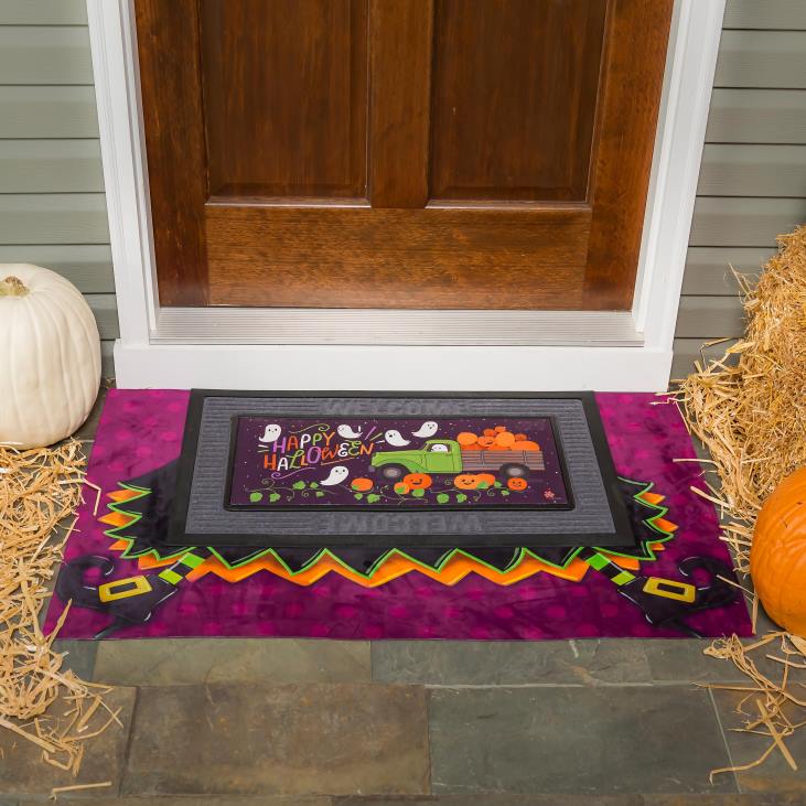 Rugs & Mats Plow & Hearth Halloween Witch Layering Mat NFLB1945