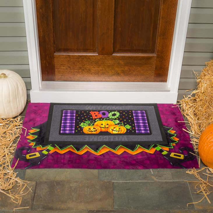 Rugs & Mats Plow & Hearth Halloween Witch Layering Mat NFLB1945