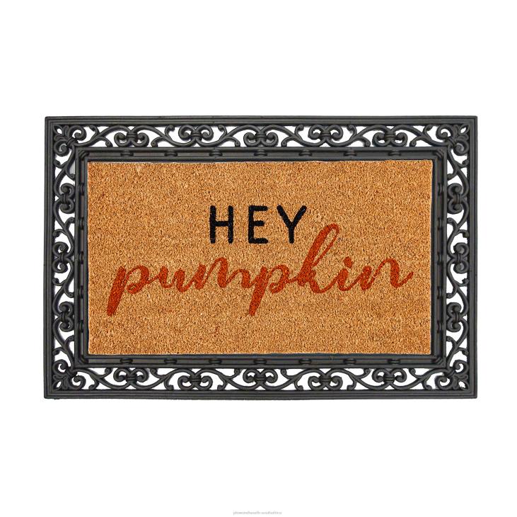 Rugs & Mats Plow & Hearth Hey Pumpkin Coir Mat and Tray NFLB1955