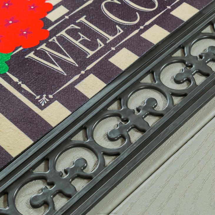 Rugs & Mats Plow & Hearth Indoor/Outdoor Fleur Scroll Sassafras Mat Tray NFLB1535