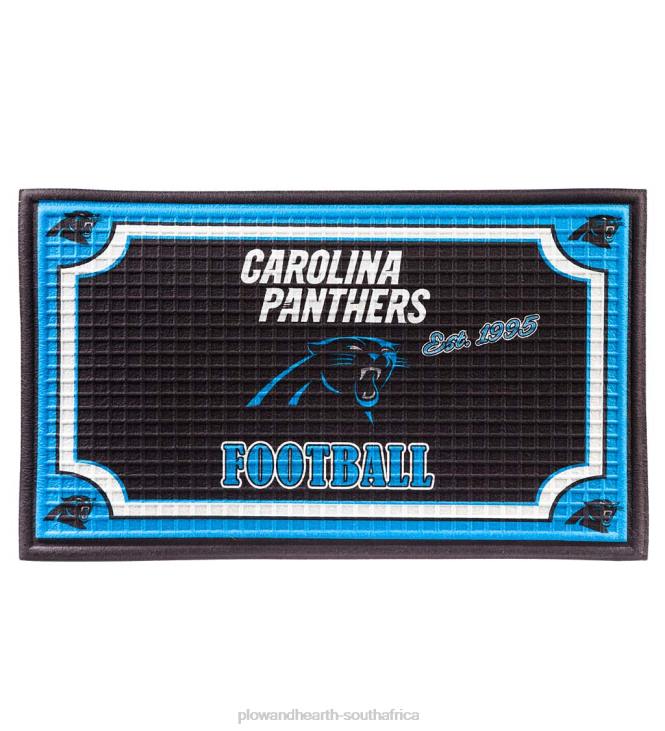 Rugs & Mats Plow & Hearth Indoor/Outdoor NFL Team Pride Embossed Doormat - Carolina Panthers NFLB1292