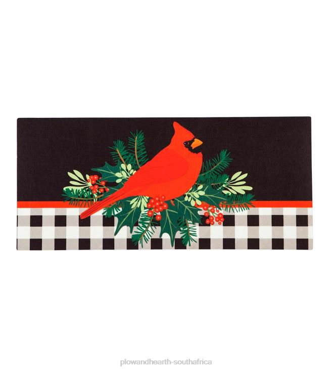 Rugs & Mats Plow & Hearth Merry Christmas Cardinal Sassafras Switch Mat NFLB1485