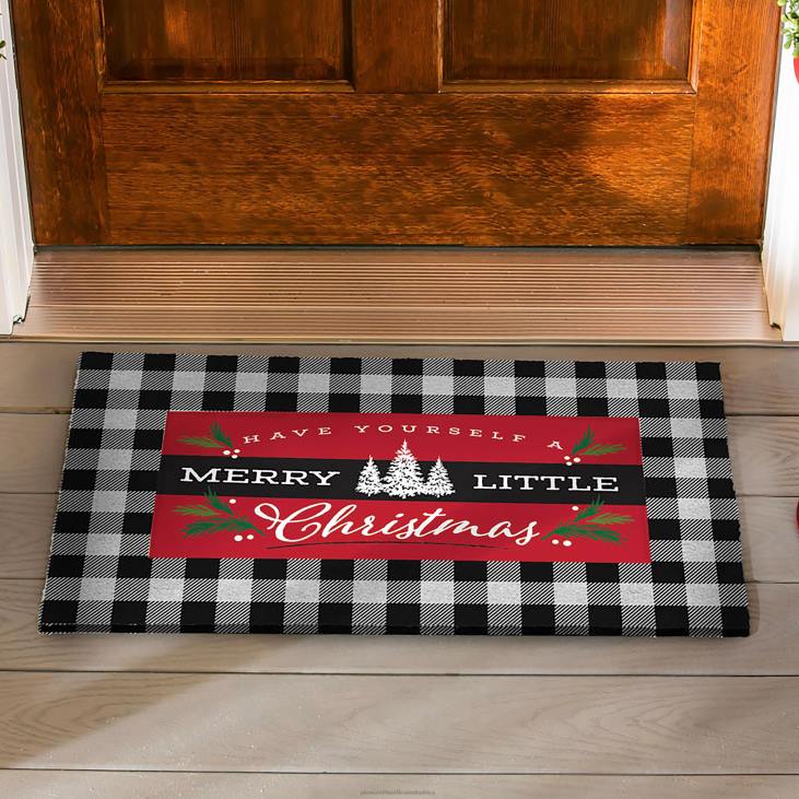 Rugs & Mats Plow & Hearth Merry Little Christmas Sassafras Switch Mat NFLB1531