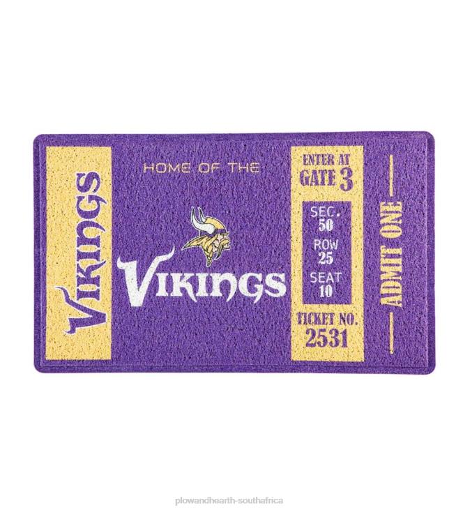 Rugs & Mats Plow & Hearth Minnesota Vikings Durable Turf Doormat NFLB1419