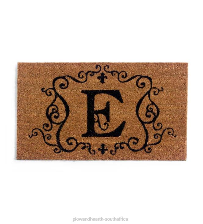 Rugs & Mats Plow & Hearth Monogrammed Coir Doormat - N NFLB3126