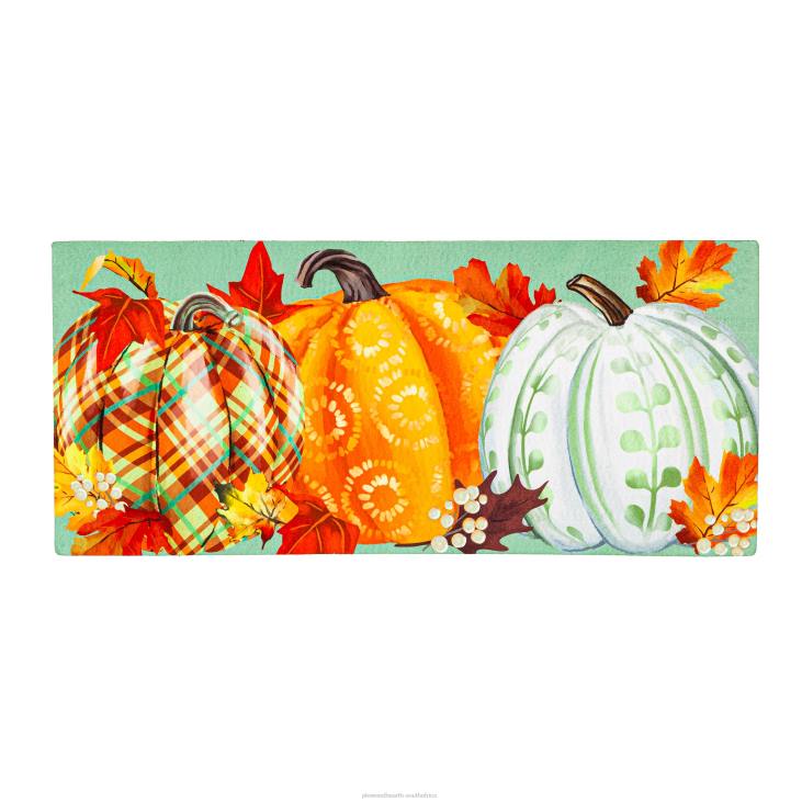Rugs & Mats Plow & Hearth Painted Fall Pumpkins Sassafras Switch Mat NFLB1949