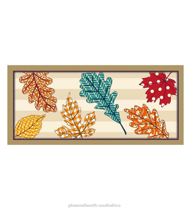 Rugs & Mats Plow & Hearth Patterned Leaves Sassafras Switch Mat NFLB1563