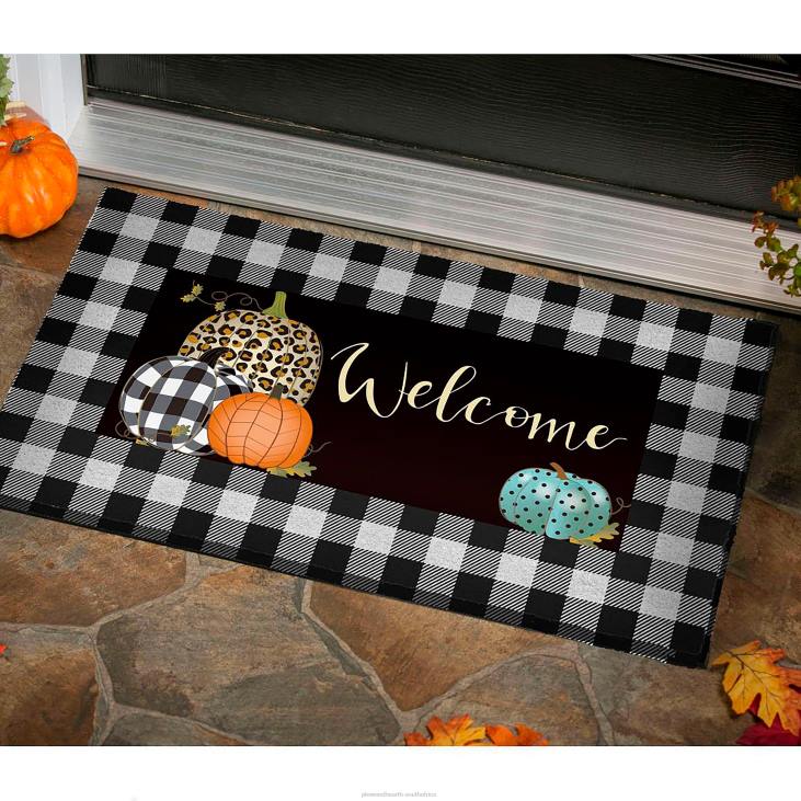 Rugs & Mats Plow & Hearth Sassy Print Pumpkins Sassafras Switch Mat NFLB1570
