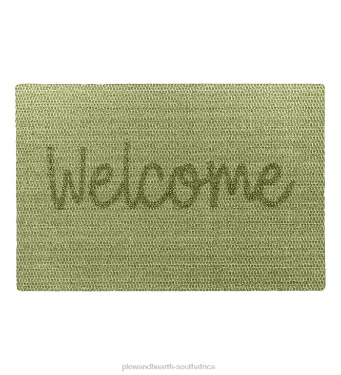 Rugs & Mats Plow & Hearth Sisal-Look Welcome Doormat - Green NFLB1935