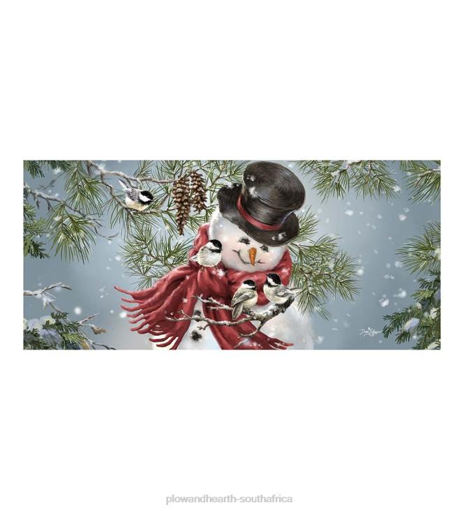 Rugs & Mats Plow & Hearth Snowman Snuggles Sassafras Switch Mat NFLB1488