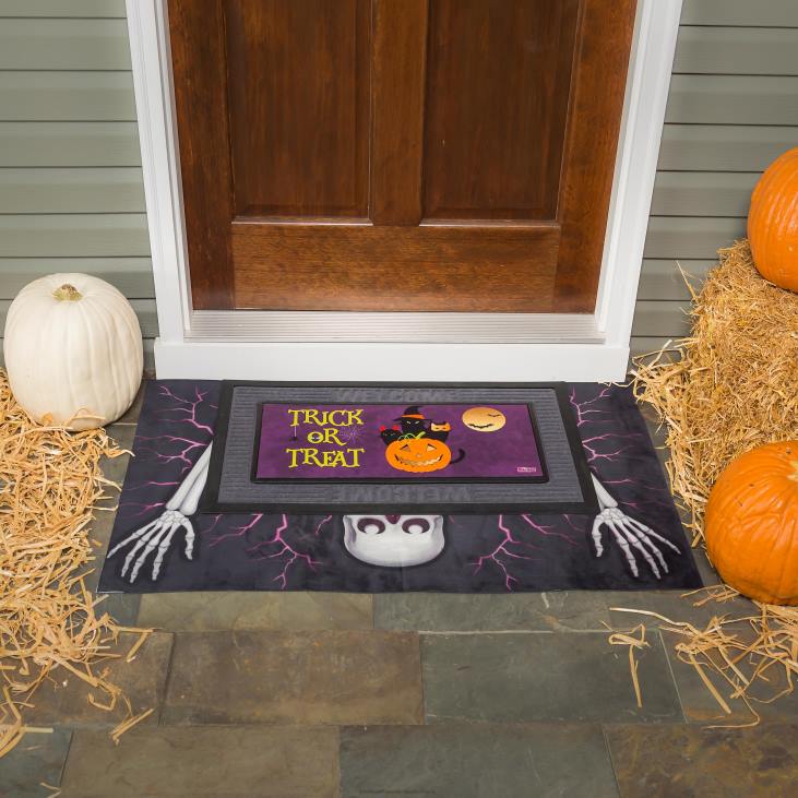 Rugs & Mats Plow & Hearth Spooky Skeleton Layering Mat NFLB1964