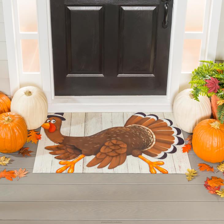 Rugs & Mats Plow & Hearth Thanksgiving Turkey Layering Mat NFLB1944