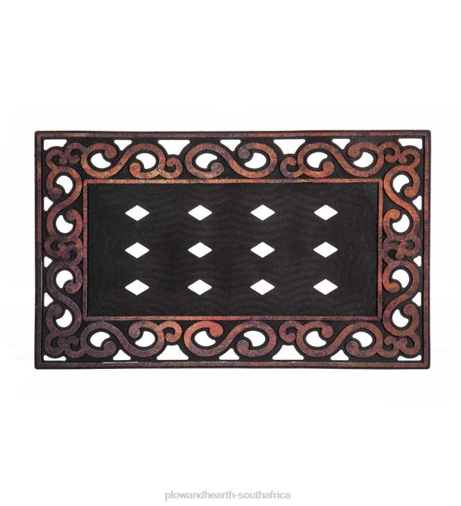 Rugs & Mats Plow & Hearth Variegated Scroll Sassafras Mat Tray NFLB1558