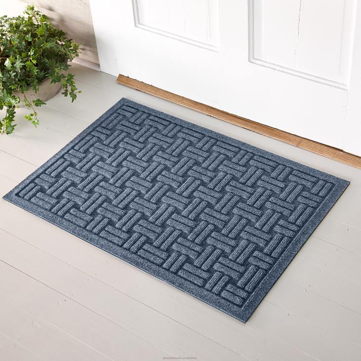 Rugs & Mats Plow & Hearth Waterhog Basket Weave Doormat, 20x 30- Evergreen NFLB1291