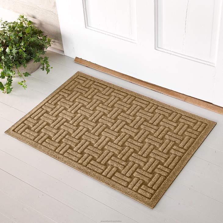 Rugs & Mats Plow & Hearth Waterhog Basket Weave Doormat, 20x 30- Evergreen NFLB1291
