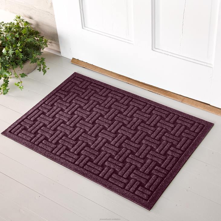 Rugs & Mats Plow & Hearth Waterhog Basket Weave Doormat, 20x 30- Evergreen NFLB1291