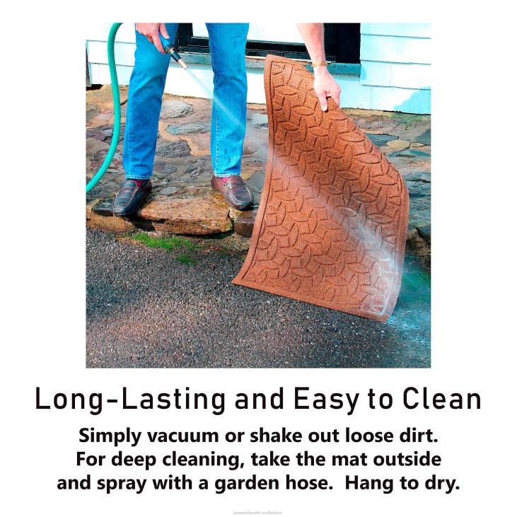 Rugs & Mats Plow & Hearth Waterhog Basket Weave Doormat, 20x 30- Evergreen NFLB1291