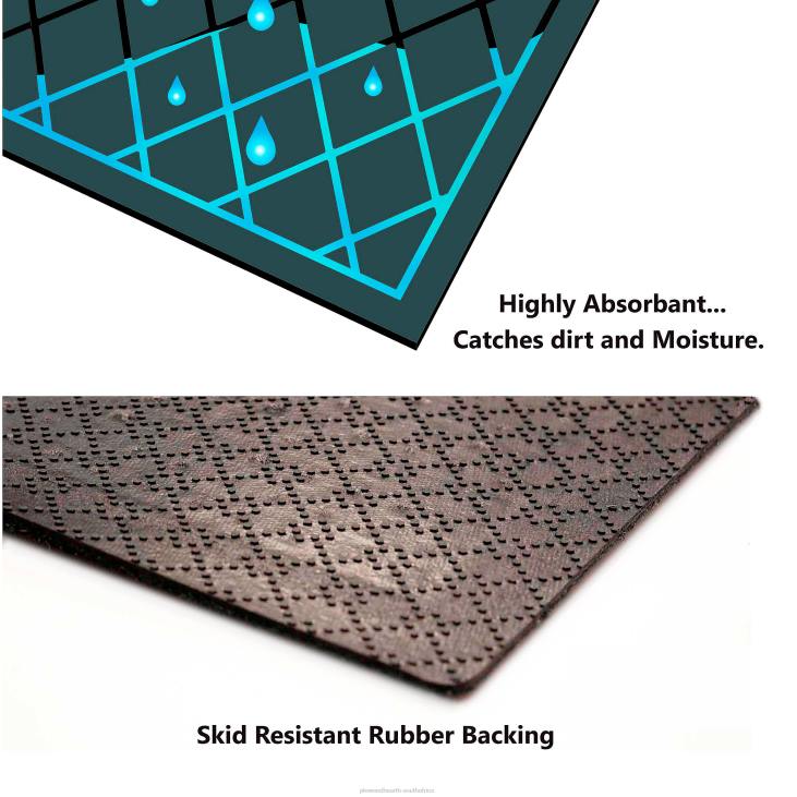 Rugs & Mats Plow & Hearth Waterhog Basket Weave Doormat, 20x 30- Evergreen NFLB1291