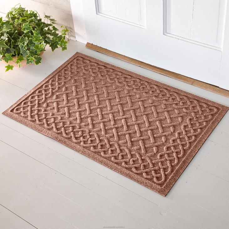 Rugs & Mats Plow & Hearth Waterhog Cable Weave Doormat, 20x 30- Camel NFLB1275