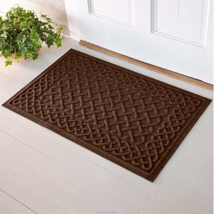 Rugs & Mats Plow & Hearth Waterhog Cable Weave Doormat, 20x 30- Camel NFLB1275