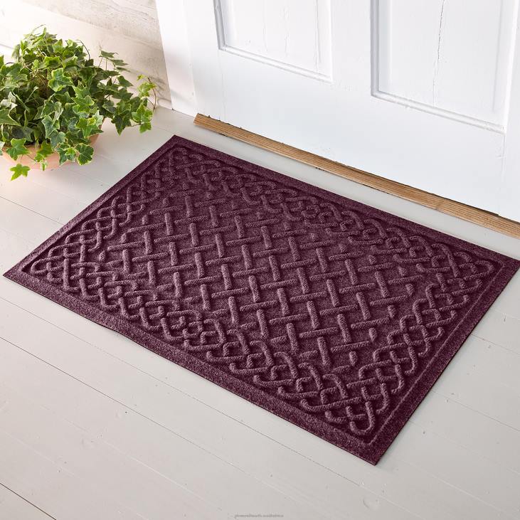 Rugs & Mats Plow & Hearth Waterhog Cable Weave Doormat, 20x 30- Camel NFLB1275