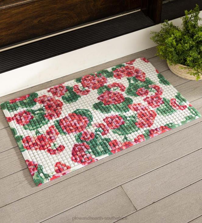Rugs & Mats Plow & Hearth Waterhog Printed Doormat, Country Geranium Pattern NFLB1324