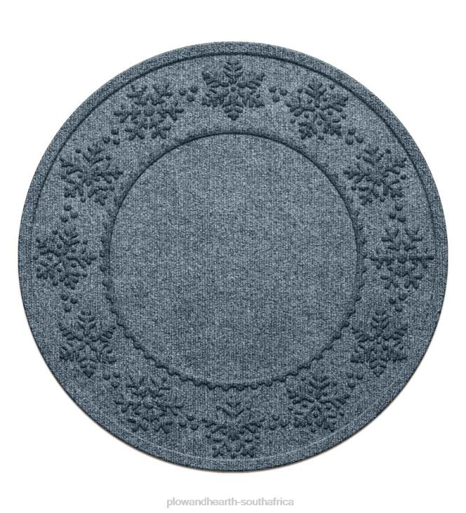 Rugs & Mats Plow & Hearth Waterhog Spill-Proof Snowflake Christmas Tree Mat - Blue NFLB1954