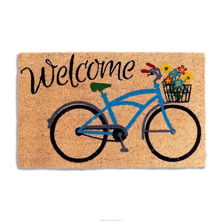 Rugs & Mats Plow & Hearth Welcome Bike with Flowers Coir Mat NFLB1937