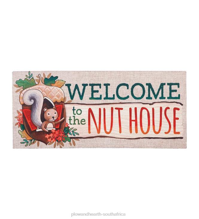 Rugs & Mats Plow & Hearth Welcome to the Nut House Sassafras Switch Mat NFLB1532