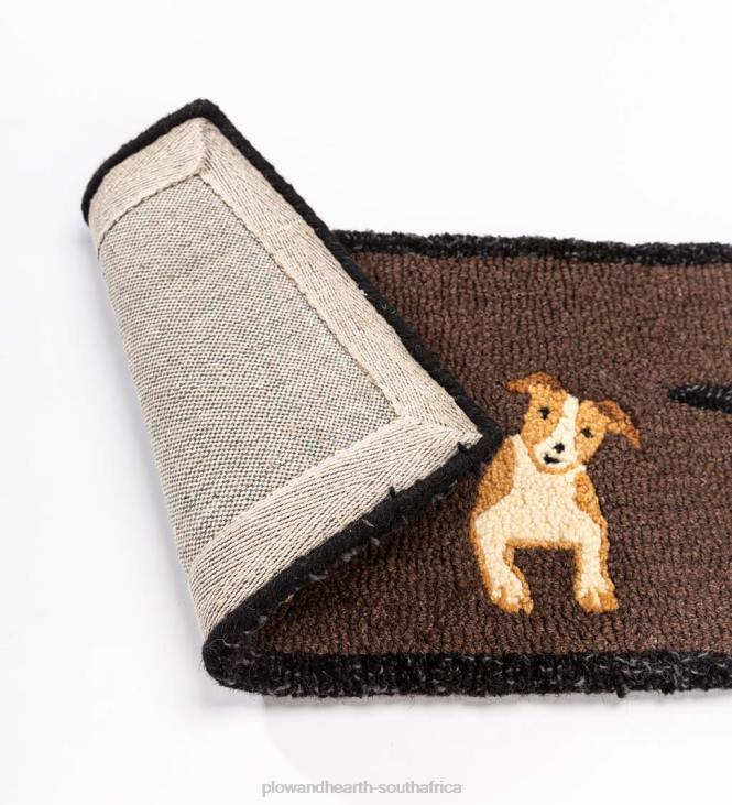 Rugs & Mats Plow & Hearth All Dogs Hand-Hooked Wool Runner NFLB1837