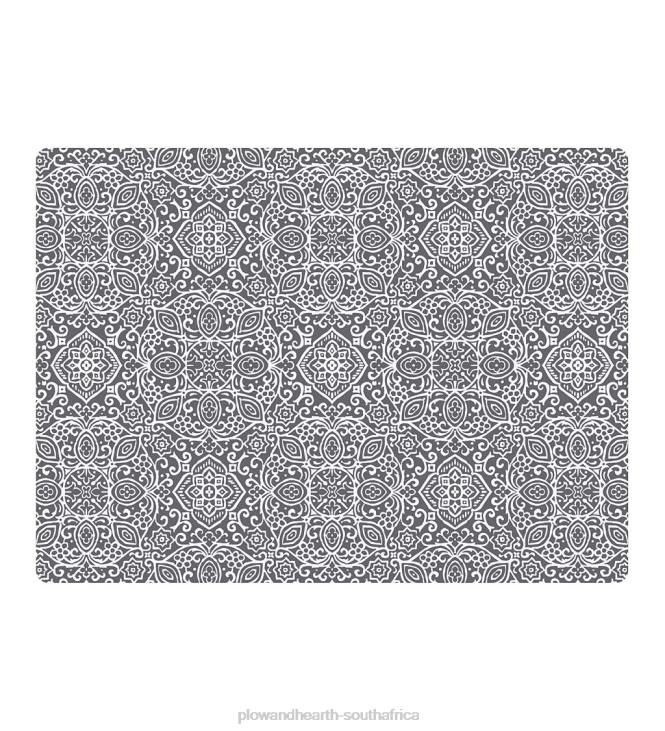Rugs & Mats Plow & Hearth Arabesque Desk Chair Mat - Gray NFLB1781