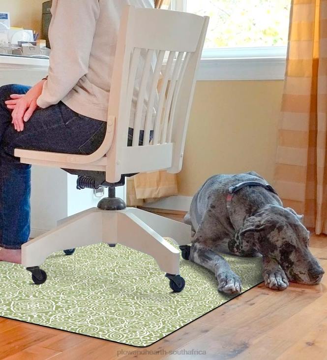 Rugs & Mats Plow & Hearth Arabesque Desk Chair Mat - Gray NFLB1781