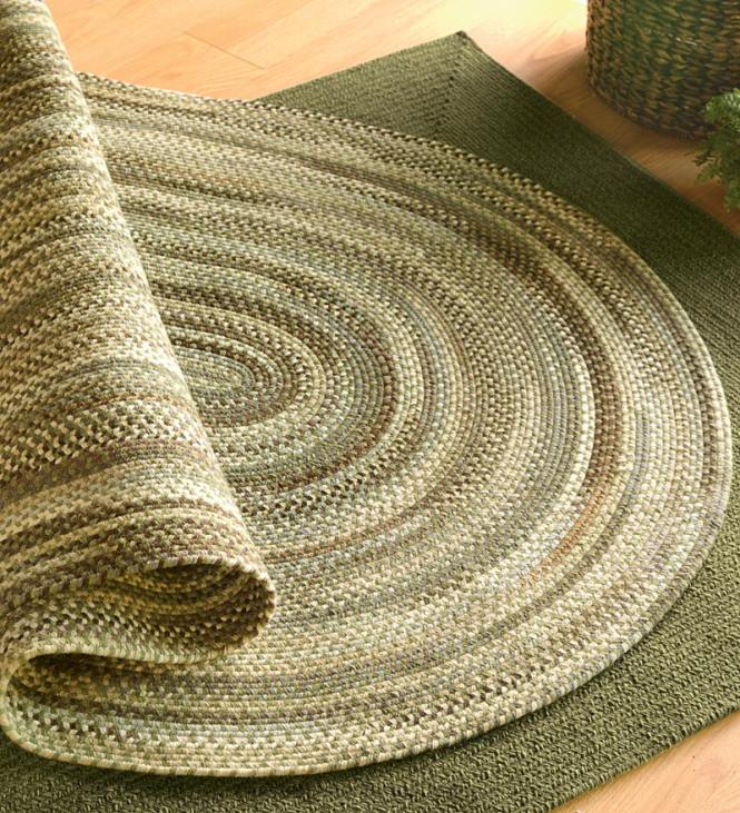 Rugs & Mats Plow & Hearth Bear Creek Oval Braided Wool Blend Rug NFLB1771