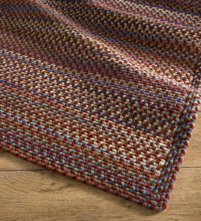 Rugs & Mats Plow & Hearth Blue Ridge Rectangle Wool Braided Rugs NFLB1765