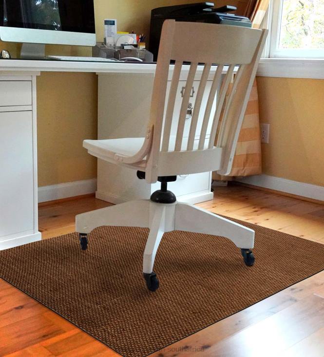 Rugs & Mats Plow & Hearth Burbury Weave Desk Chair Mat - Gray NFLB1782