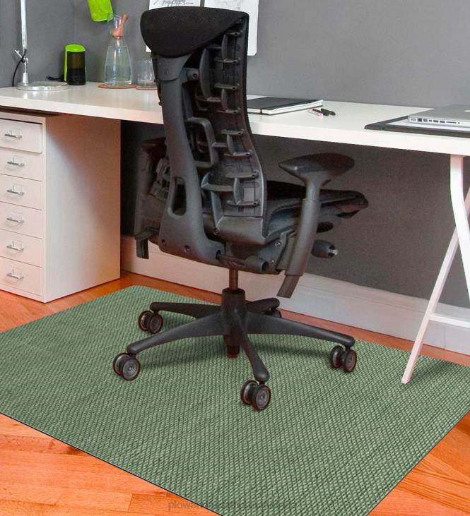 Rugs & Mats Plow & Hearth Burbury Weave Desk Chair Mat - Gray NFLB1782